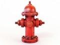 Vintage Red Fire Hydrant Isolated on White Royalty Free Stock Photo