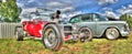 Vintage red hot rod Royalty Free Stock Photo