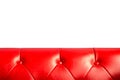 Vintage red leather couch. Royalty Free Stock Photo