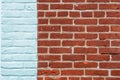 Vintage red and light blue brick wall background Royalty Free Stock Photo