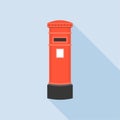 Vintage red mail Post box illustration Royalty Free Stock Photo