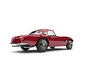 Vintage red old school sports car - rear view Royalty Free Stock Photo