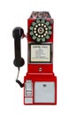 Vintage Red Pay Phone Royalty Free Stock Photo