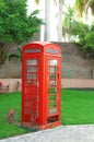 Vintage red phone booth Royalty Free Stock Photo