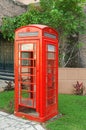 Vintage red phone booth Royalty Free Stock Photo