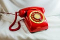 Vintage red phone Royalty Free Stock Photo