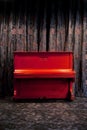 Vintage red piano Royalty Free Stock Photo