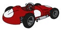 Vintage red racing car Royalty Free Stock Photo