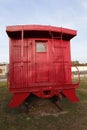 A vintage red railroad caboose Royalty Free Stock Photo