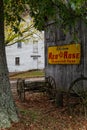 Vintage Red Rose Feeds Embossed Sign + Farm Implement - Jackson Mill - West Virginia