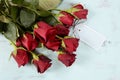 Vintage red roses gift