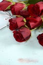 Vintage red roses gift