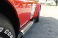 Classic little red American racing car details