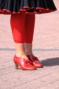 Vintage red shoes Royalty Free Stock Photo