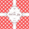 Vintage red spanish pattern invitation card