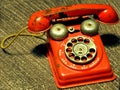 Vintage red telephone Royalty Free Stock Photo