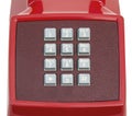 Vintage red telephone button keypad Royalty Free Stock Photo