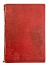 Vintage red textile book cover isolated on white Royalty Free Stock Photo