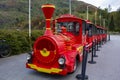 Vintage Red train used for tours Royalty Free Stock Photo