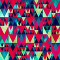 Vintage red triangle seamless pattern with grunge effect Royalty Free Stock Photo