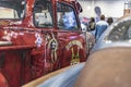 Vintage Red Truck Parked in Showroom Royalty Free Stock Photo