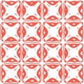 Vintage red and white christmas seamless pattern with pastel colors in solid vector style Royalty Free Stock Photo