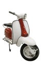 Vintage red and white scooter (path included) Royalty Free Stock Photo