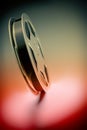 Vintage reel with 16mm developed film Royalty Free Stock Photo