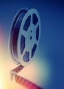 Vintage reel with 16mm developed film Royalty Free Stock Photo