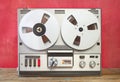 Vintage reel to reel tape recorder, nostalgic audio gear Royalty Free Stock Photo
