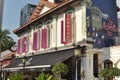 Vintage restaurant building near Malay Heritage Center Singapore Royalty Free Stock Photo