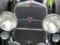 Vintage Restored Classic Automobile Grill Close Up