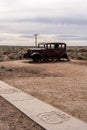 Vintage retro abandoned car on route 66