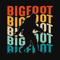 Vintage, Retro Background Bigfoot