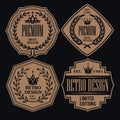 vintage and retro badge Label design collection vector 1