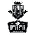 vintage and retro badge Label design collection vector 1