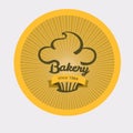 Vintage retro bakery badge.