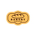 Vintage Retro Bakery / Bake Shop Label Sticker Logo design vector Royalty Free Stock Photo