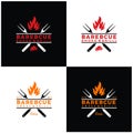Vintage Retro BBQ Grill, Barbecue, Barbeque Logo design vector