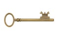 Vintage retro bronze skeleton key