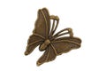 Vintage retro bronze weathered butterfly