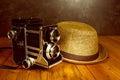 Vintage retro camera Royalty Free Stock Photo