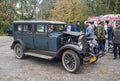 Vintage retro car zombie Willys from the thirties parked