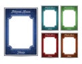 Vintage retro cards border photo frame template set vector