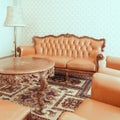 Vintage retro chair in room Royalty Free Stock Photo