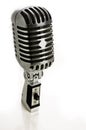 Vintage retro chrome microphone