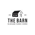 Vintage Retro Classic Minimalist Old Barn Farm Logo Icon Vector Template Design