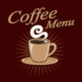 Vintage Retro Coffee Menu Design Royalty Free Stock Photo