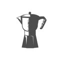 Vintage Retro Coffee Pot for Barista Coffee Maker or Cafe Bar Logo Design Royalty Free Stock Photo