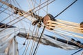 Vintage and retro details of old sailing boats during a Sail eve Royalty Free Stock Photo